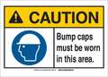 Brady Caution Sign, 7 in Height, 10 in Width, Plastic, Rectangle, English 144173