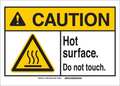 Brady Caution Sign, 7 in H, 10 in W, Aluminum, Rectangle, English, 143818 143818