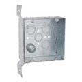 Bell Outdoor Electrical Box, 42 cu in, Wall Box, 2 Gang, Steel, Square 254