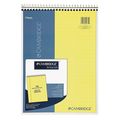 Mead Cambridge 8-7/8 x 11-3/4" Canary Wirebound Legal Pad, 70 Pg MEA59880