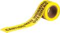 Zoro Select Barricade Tape, Black/Yellow, 150 ft. L 91092