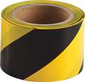 Zoro Select Barricade Tape, Black/Yellow, Polyethylene 91214