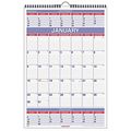At-A-Glance 15-1/2 x 22-3/4" Three-Month Wall Calendar Ruled Daily Blocks AAGPM628
