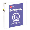 Avery 1-1/2" Round Economy Binder, White, 11 x 8.5 AVE05726