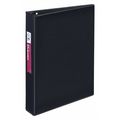 Avery 1" Mini Durable Round Binder with Pockets, Black AVE27257