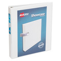 Avery 1" Showcase Economy Binder, Round Ring, White, 11 x 8.5 AVE19601