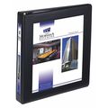 Zoro Select 1" D-Ring Framed View Binder, Heavy Duty, Black AVE68054