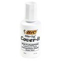 Bic Commercial Correction Fluid, 20mL, White BICWOC12WE