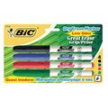 Bic Dry Erase Marker, Black, Blue, Green, Red, 4PK BICGDEP41ASST