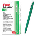 Pentel Roller Ball Roller Ball Pen, Medium 0.8 mm, Green PK12 PENR100D
