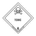 Labelmaster Toxic Label, 100mmx100mm, Papr, Wht/Blk, 500 HML27