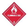 Labelmaster Flammable Gas Lbl, 100mmx100mm, 100 Lbls HML7C