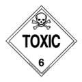 Labelmaster Toxic Placard, 10-3/4inx10-3/4in, Toxic 35ZL73