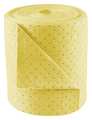 Condor Sorbents, 17 gal, 15 in x 150 ft, Harsh Chemicals, Yellow, Polypropylene 35ZR33