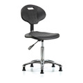 Blue Ridge Ergonomics Erie Med Bench Chair, Chrome, Glides BR-TPMBCH-CR-A0-NF-RG