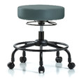 Blue Ridge Ergonomics Desk Stool, Vinyl, RT, Casters, Blu BR-VDHSO-RT-RC-8546