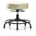 Blue Ridge Ergonomics Desk Stool, Vinyl, RT, Glides, Wht BR-VDHSO-RT-RG-8501