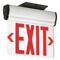 Dual-Lite Edge-Lit Exit Sign, LED, Battery BackUp, Rd, CELS1RNE CELS1RNE