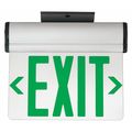 Dual-Lite Edge-Lit Exit Sign, LED, BatteryBackUp, Grn, CELS2GNE CELS2GNE