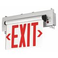 Dual-Lite Edge-Lit Exit Sign, LED, Battery BackUp, Rd, CELR1RNE CELR1RNE