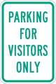 Lyle Visitor Parking Sign, 18" x 12, T1-1038-HI_12x18 T1-1038-HI_12x18