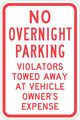 Lyle No Overnight Parking Sign, 18" x 12, T1-1055-HI_12x18 T1-1055-HI_12x18