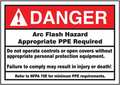 Accuform Label, 3-1/2x5, Danger Arc Flash Hazard, LELC142 LELC142