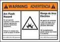 Accuform Label, 3-1/2x5, Warning Arc Flash and, SBLSPS374 SBLSPS374