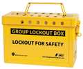 Zing Group Lockout Box, 13 Locks Max, Yellow 6061
