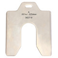 Zoro Select Slotted Shim 2 x 2" x 0.001", Pk20 36D718