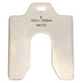 Zoro Select Slotted Shim 3 x 3" x 0.002", Pk20 36D732