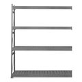 Equipto Add-On Bulk Storage Rack, 24 in D, 60 in W, 4 Shelves, Office Gray 1018D52A-GY