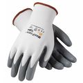 Pip Foam Nitrile Coated Gloves, Palm Coverage, White/Gray, 2XS, PR 34-800/XXS