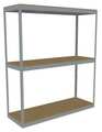 Tennsco Boltless Shelving Unit, 24-5/8"D x 72-5/8"W x 84"H, 3 Shelves, Steel ZLE7-7224S-3D