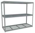 Tennsco Boltless Shelving Unit, 36-5/8"D x 96-5/8"W x 84"H, 3 Shelves, Steel ZLC7-9636S-3W