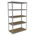 Tennsco Boltless Shelving Unit, 24-5/8"D x 48-5/8"W x 84"H, 5 Shelves, Steel ZB7-4824S-5D