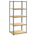 Tennsco Boltless Shelving Unit, 18"D x 48"W x 84"H, 5 Shelves, Carbon Steel ZA7-4818S-5D