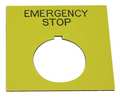 Rees Legend Plate, Rectangular, Emergency Stop 09020-004