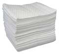 Oil-Dri Absorbent Pad, 28 gal, 15 in x 19 in, Oil-Based Liquids, White, Polypropylene L71393G
