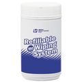 Best Sanitizers Refillable Wiping System, White, Canister, Polyester, 160 Wipes, 9 1/2 in x 7 1/4 in, Unscented SS10017P