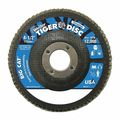 Weiler 4-1/2" Big Cat Abrasive Flap Disc Flat Phenolic Bkng 60Z 7/8" Arbr Hl 50804V