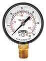 Winters Pressure Gauge, 0 to 30 psi, 1/4 in MNPT, Steel, Black PEM199LF