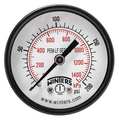 Winters Pressure Gauge, 0 to 200 psi, 1/4 in MNPT, Steel, Black PEM1410LF