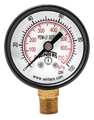 Winters Pressure Gauge, 0 to 100 psi, 1/8 in MNPT, Steel, Black PEM1320LF