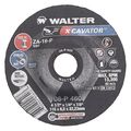 Walter Surface Technologies Depressed Center Grinding Wheel, Type 27, 0.25 in Thick, Zirconia Alumina 08P500
