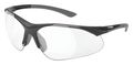 Delta Plus Safety Reading Glasses, Scratch-Resistant, Black Half-Frame, Clear Lens, +2.0 Diopter RX500C - 2.0