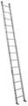 Louisville 14 ft. Straight Ladder, Aluminum, 14 Steps, Natural Finish, 300 lb Load Capacity AE2114