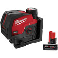 Milwaukee Tool M12 Cross/Point Laser + XC4.0 Battery 3622-21, 48-11-2440