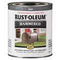 Rust-Oleum Paint, Hammerd Gray, Interior/Exterior, 1QT 7214502