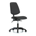 Blue Ridge Ergonomics Desk Chair, Vinyl, 18" to 23" Height, No Arms, Black BR-VDHCH-MB-RG-T0-A0-RC-8540